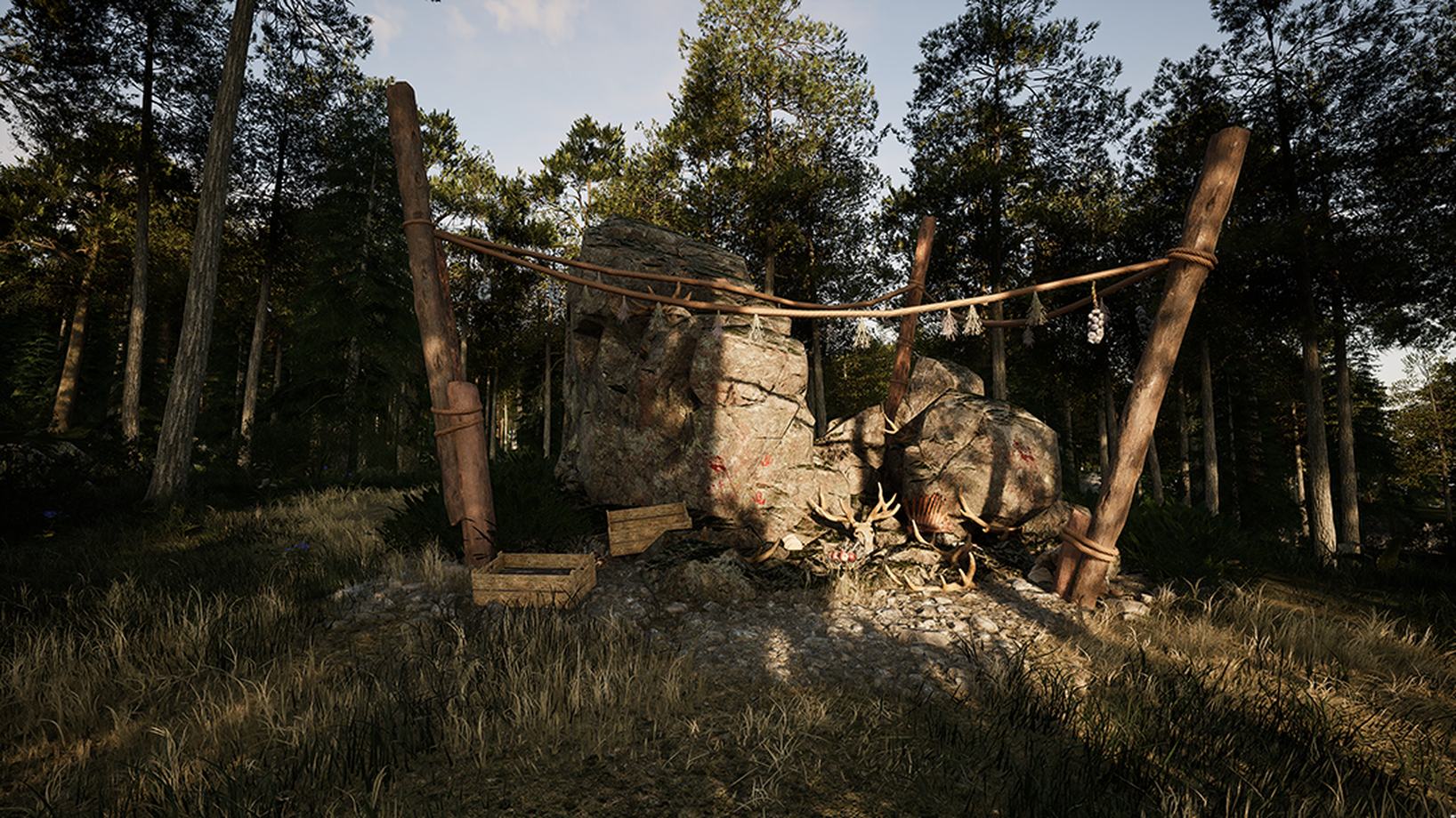 A wooden structure and gate standing on Anna's island